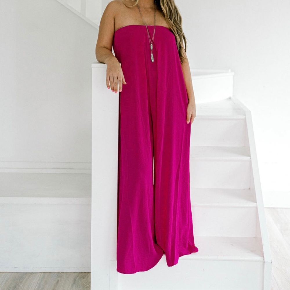 Strapless Flowy Jumpsuit